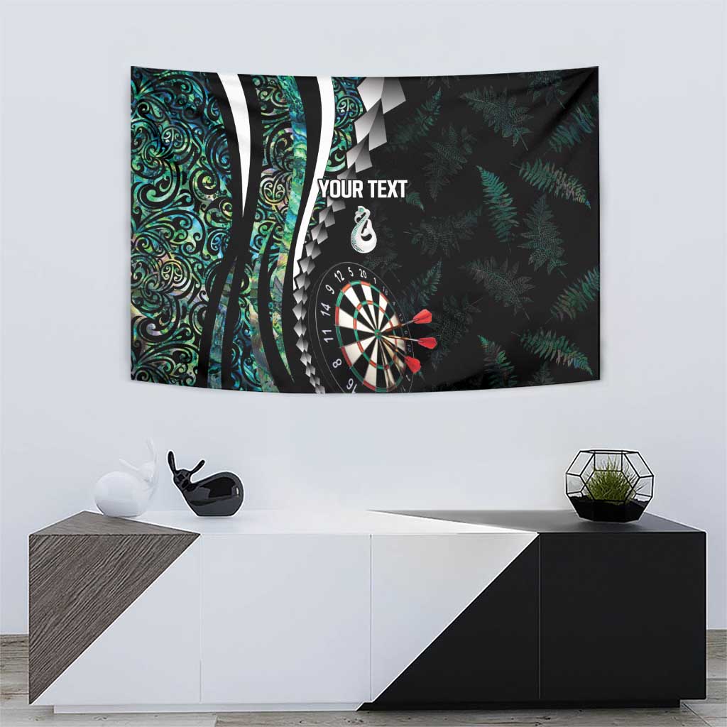 Personalized New Zealand Darts Tapestry Paua Shell Koiri - Manaia