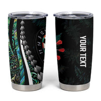 Personalized New Zealand Darts Tumbler Cup Paua Shell Koiri - Manaia