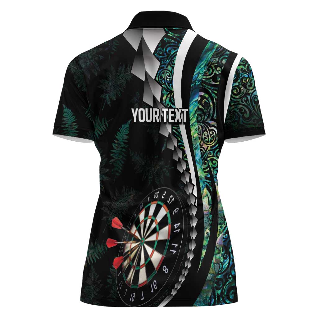Personalized New Zealand Darts Women Polo Shirt Paua Shell Koiri - Manaia