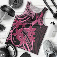 Aotearoa Maori Men Tank Top Pink Fern Ribbons on Black LT7 - Polynesian Pride