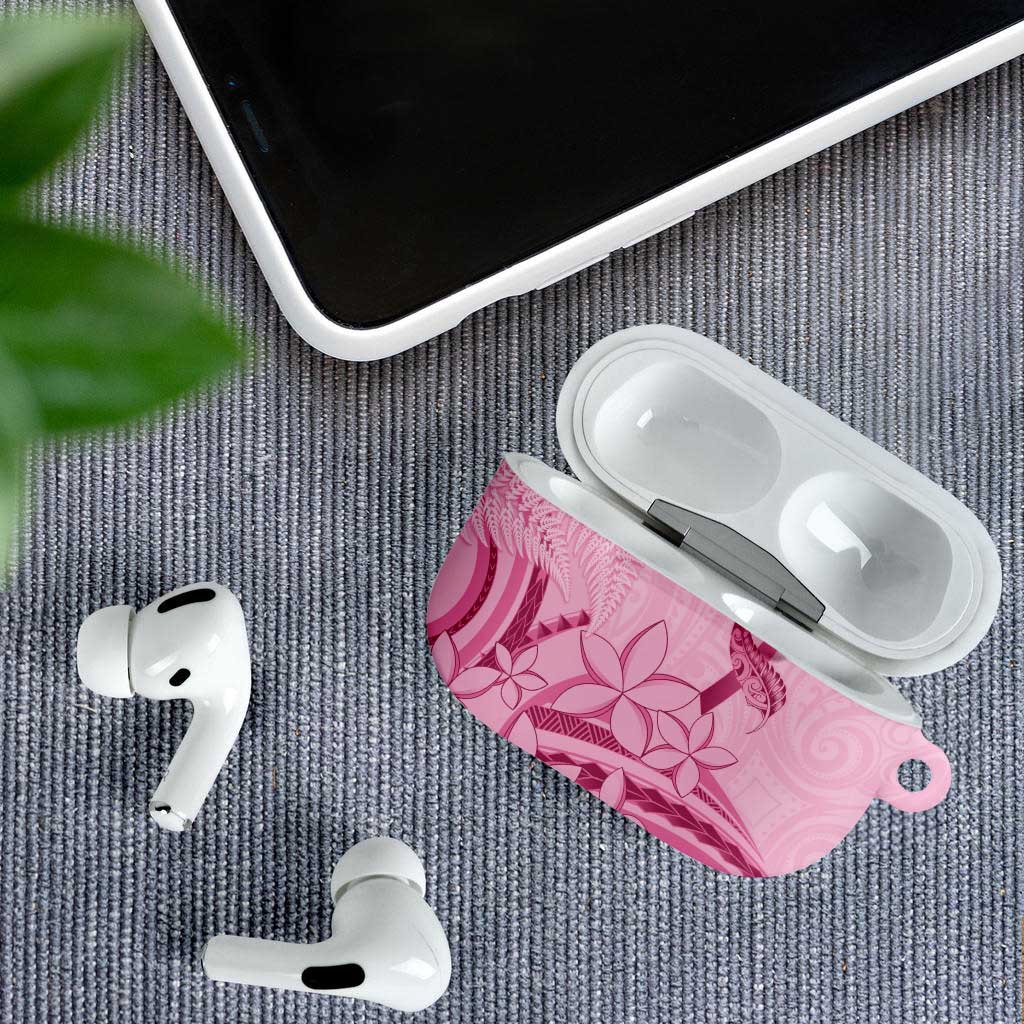 Aotearoa Maori AirPods Case Pink Fern Ribbons - Polynesian Pride