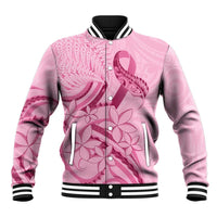 Aotearoa Maori Baseball Jacket Pink Fern Ribbons - Polynesian Pride