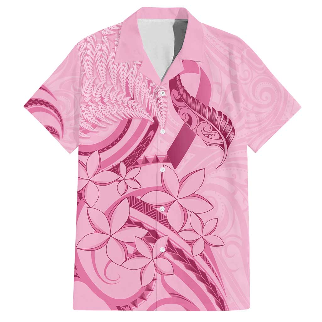 Aotearoa Maori Family Matching Puletasi and Hawaiian Shirt Pink Fern Ribbons - Polynesian Pride