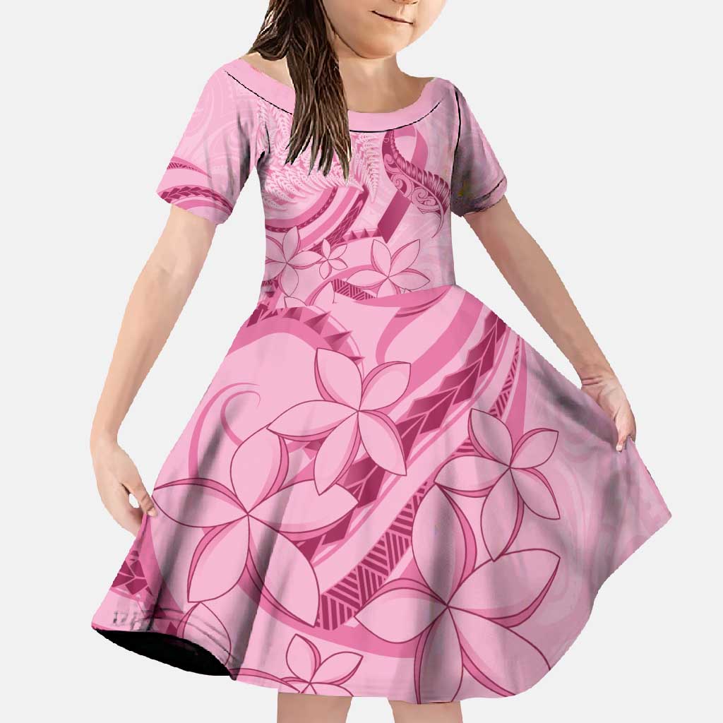 Aotearoa Maori Family Matching Short Sleeve Bodycon Dress and Hawaiian Shirt Pink Fern Ribbons - Polynesian Pride