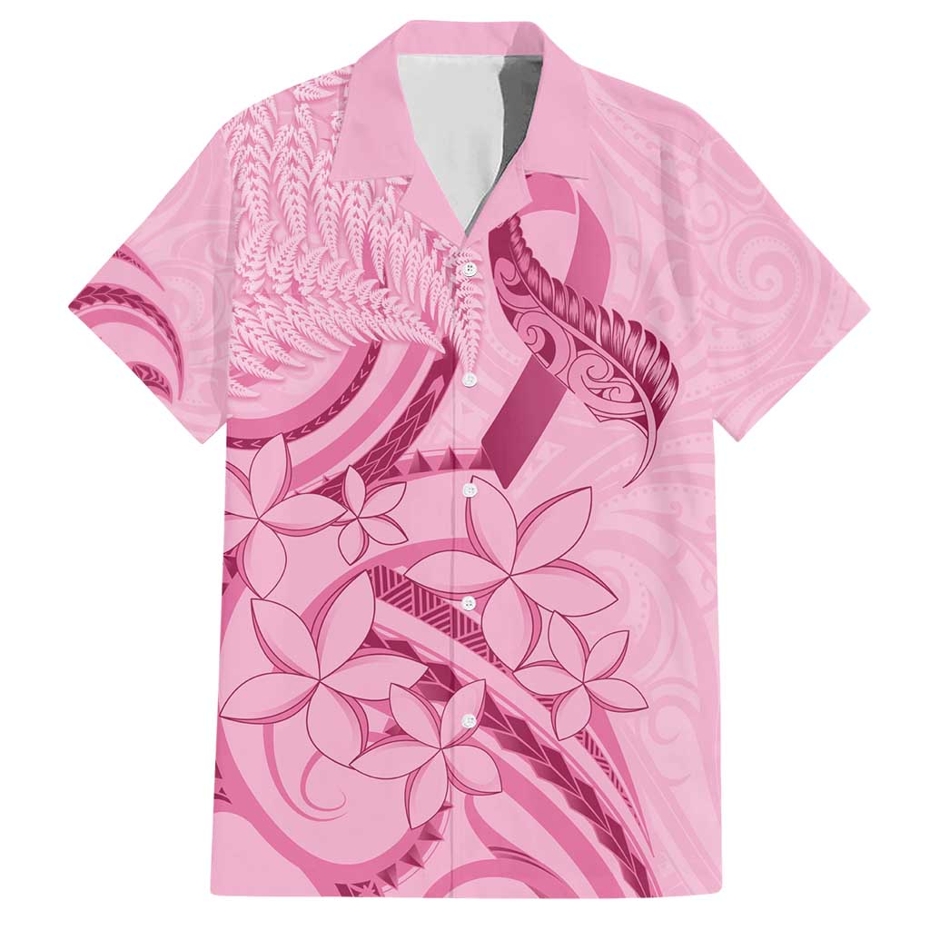 Aotearoa Maori Family Matching Short Sleeve Bodycon Dress and Hawaiian Shirt Pink Fern Ribbons - Polynesian Pride