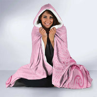 Aotearoa Maori Hooded Blanket Pink Fern Ribbons - Polynesian Pride