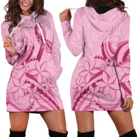 Aotearoa Maori Hoodie Dress Pink Fern Ribbons - Polynesian Pride
