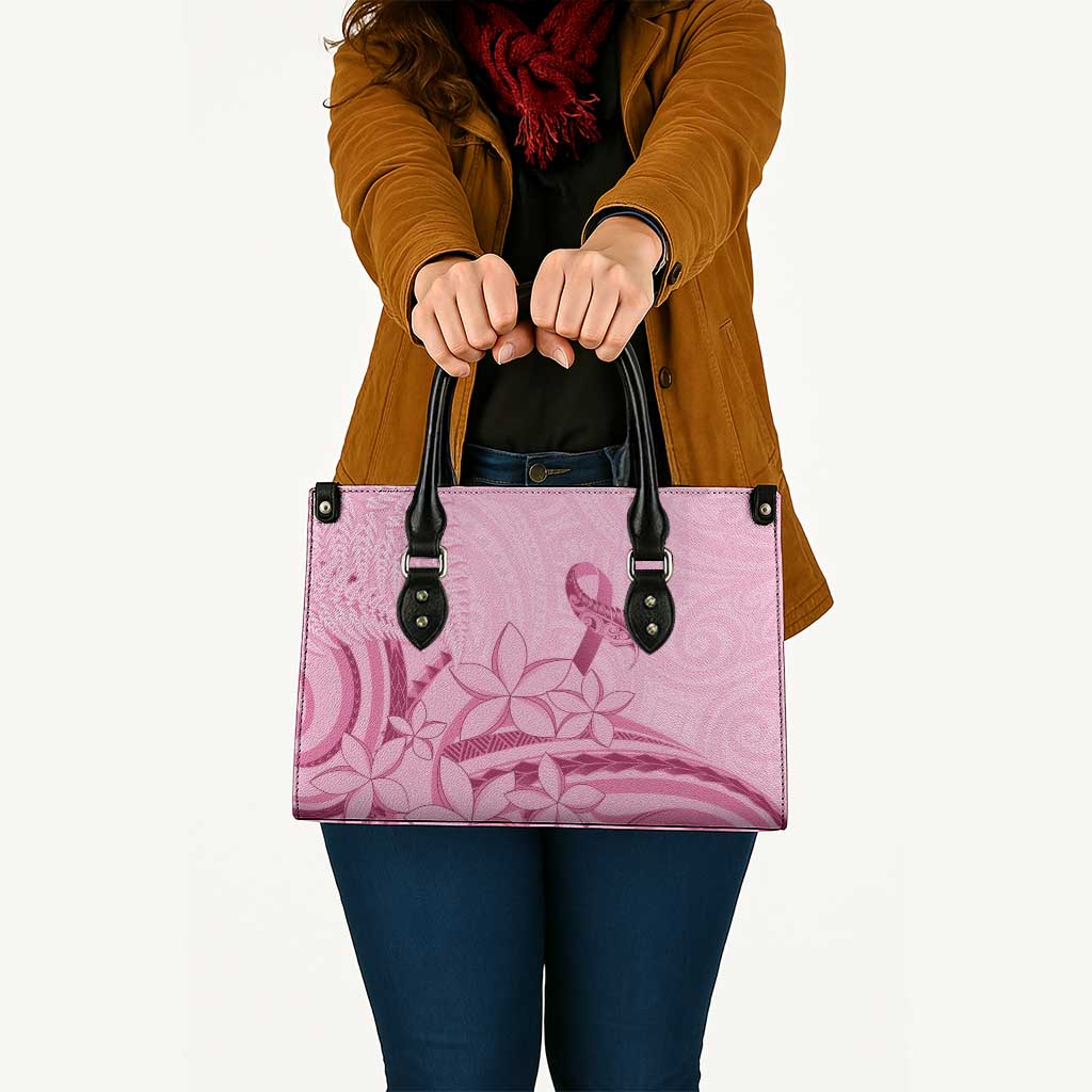 Aotearoa Maori Leather Bag Pink Fern Ribbons - Polynesian Pride