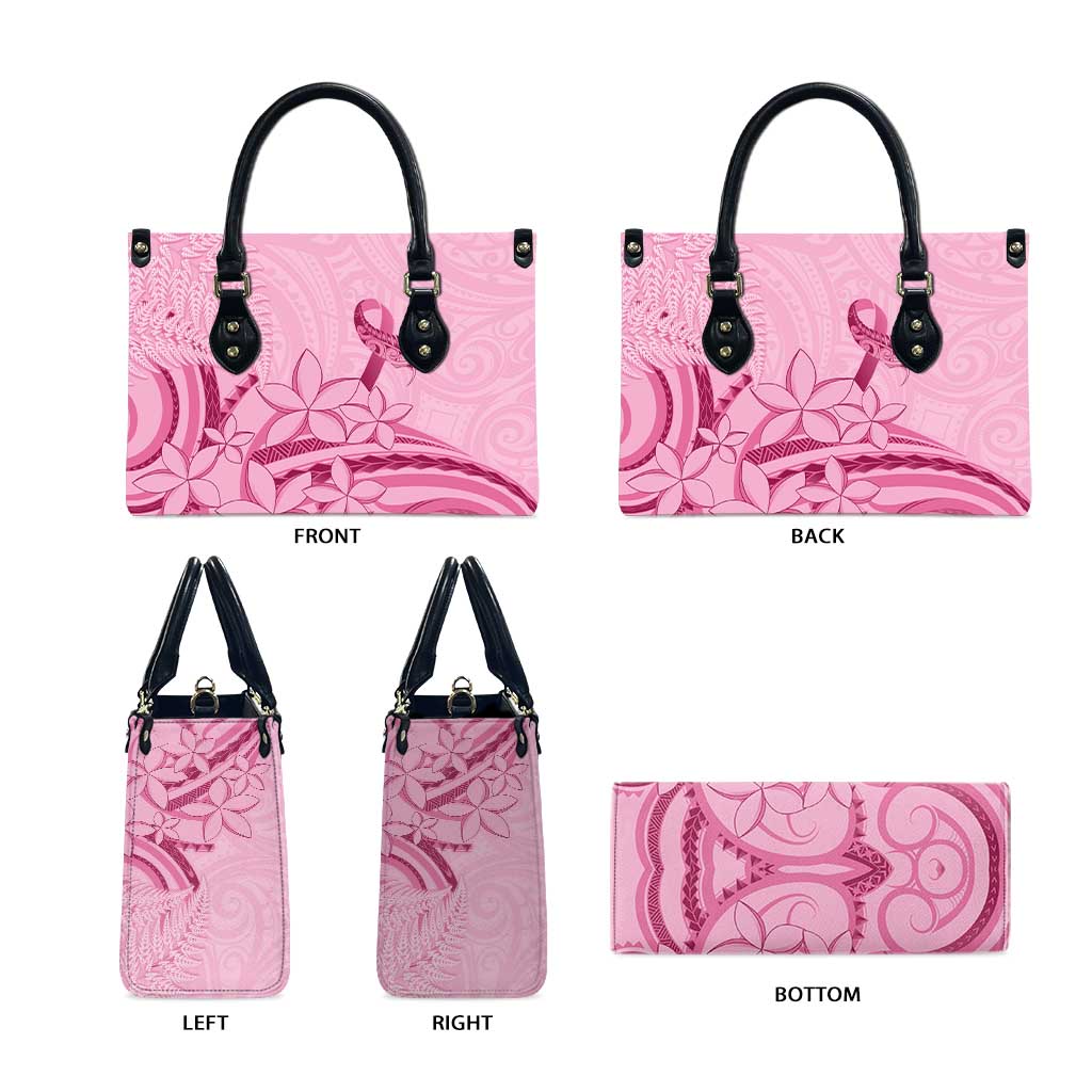 Aotearoa Maori Leather Bag Pink Fern Ribbons - Polynesian Pride