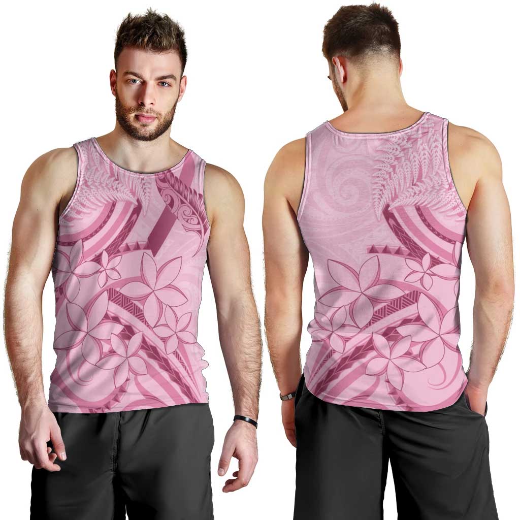 Aotearoa Maori Men Tank Top Pink Fern Ribbons LT7 - Polynesian Pride