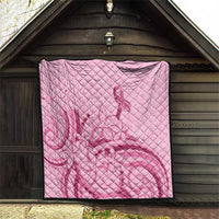 Aotearoa Maori Quilt Pink Fern Ribbons - Polynesian Pride
