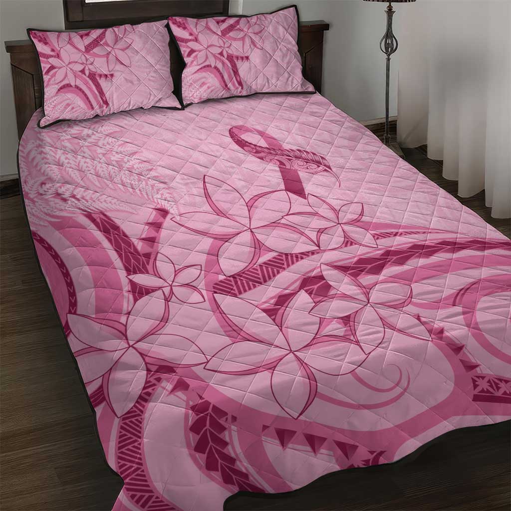 Aotearoa Maori Quilt Bed Set Pink Fern Ribbons - Polynesian Pride