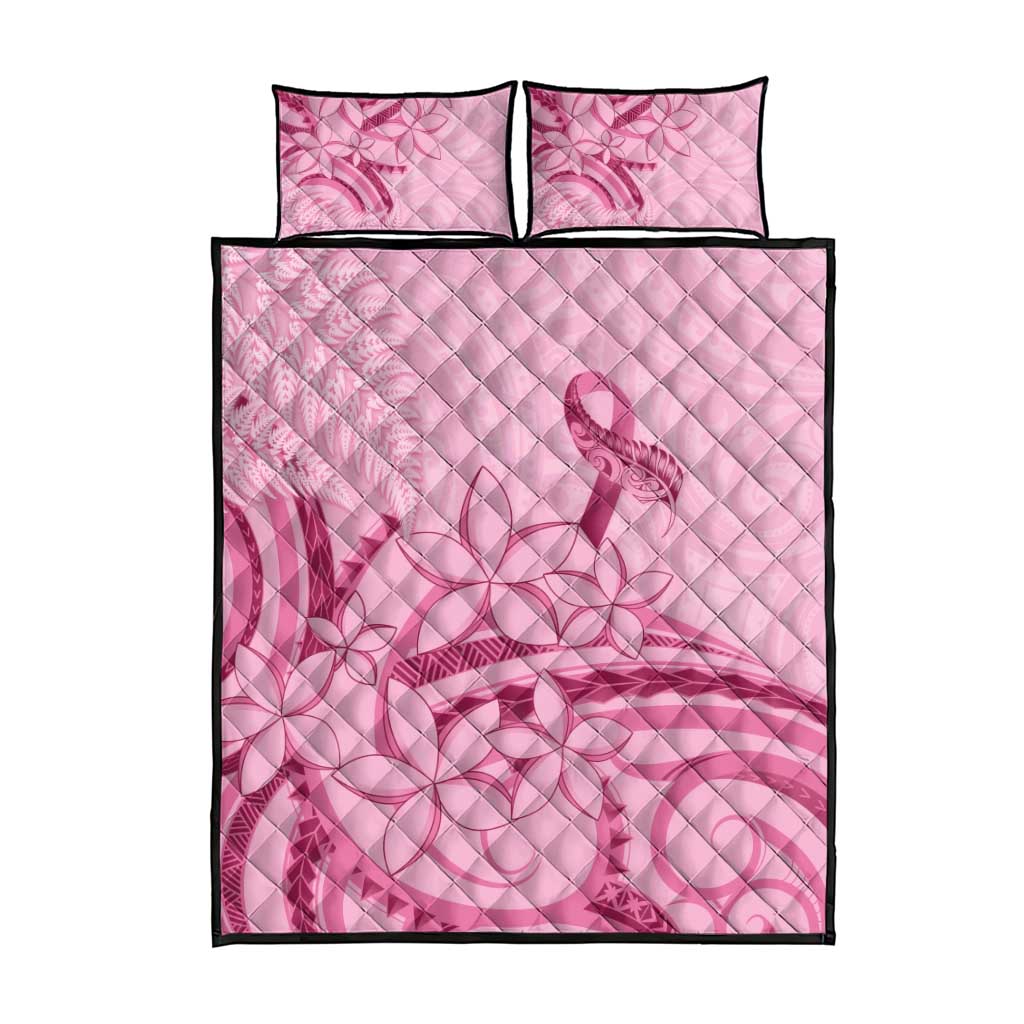 Aotearoa Maori Quilt Bed Set Pink Fern Ribbons - Polynesian Pride