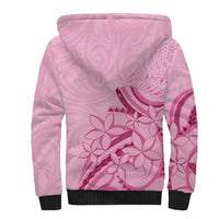 Aotearoa Maori Sherpa Hoodie Pink Fern Ribbons LT7 - Polynesian Pride