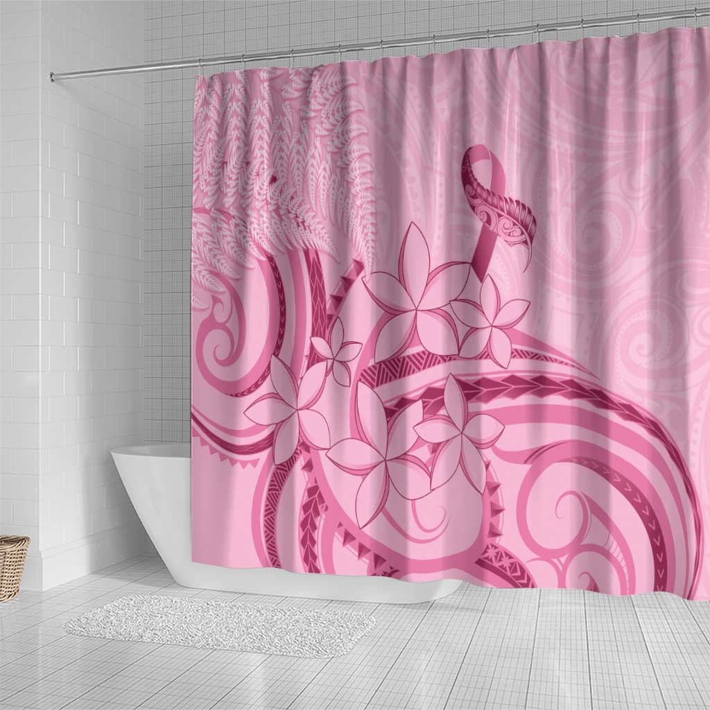 Aotearoa Maori Shower Curtain Pink Fern Ribbons - Polynesian Pride