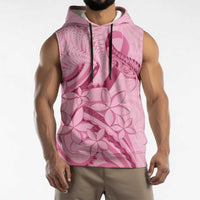 Aotearoa Maori Sleeveless Hoodie Pink Fern Ribbons - Polynesian Pride
