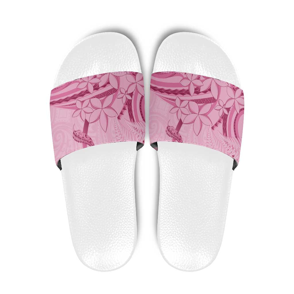 Aotearoa Maori Slide Sandals Pink Fern Ribbons - Polynesian Pride