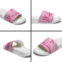 Aotearoa Maori Slide Sandals Pink Fern Ribbons - Polynesian Pride