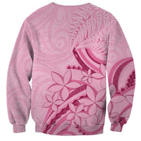 Aotearoa Maori Sweatshirt Pink Fern Ribbons - Polynesian Pride