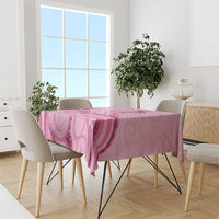 Aotearoa Maori Tablecloth Pink Fern Ribbons - Polynesian Pride