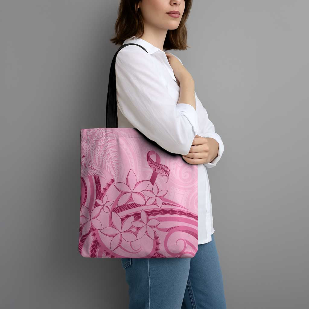 Aotearoa Maori Tote Bag Pink Fern Ribbons - Polynesian Pride