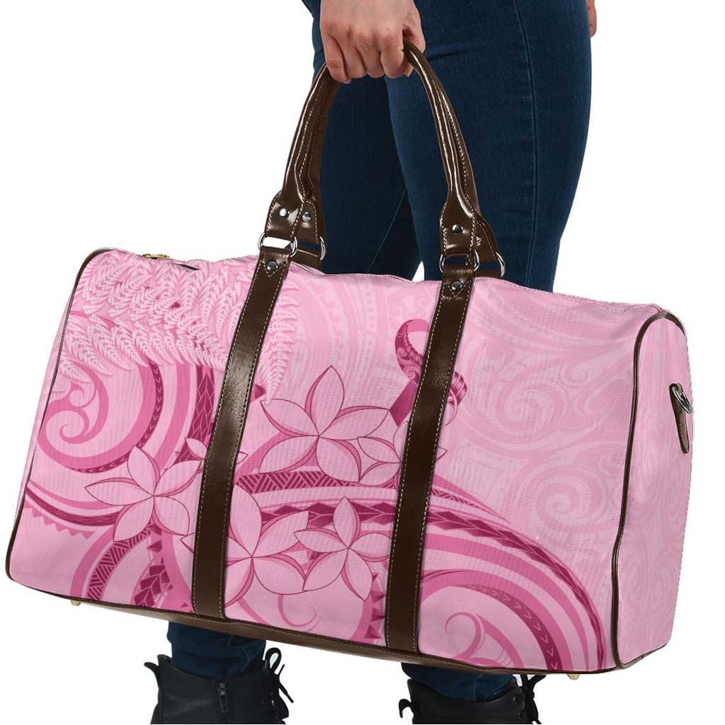 Aotearoa Maori Travel Bag Pink Fern Ribbons - Polynesian Pride