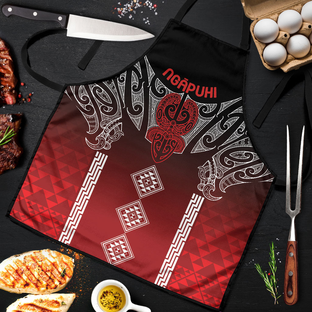 Aotearoa Maori Iwi Heritage Apron Ngapuhi Kokowai LT7 Red - Polynesian Pride