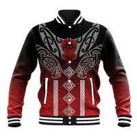Aotearoa Maori Iwi Heritage Baseball Jacket Ngapuhi Kokowai LT7 Unisex Red - Polynesian Pride