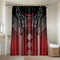 Aotearoa Maori Iwi Heritage Bathroom Set Ngapuhi Kokowai LT7 Shower Curtain Only Red - Polynesian Pride