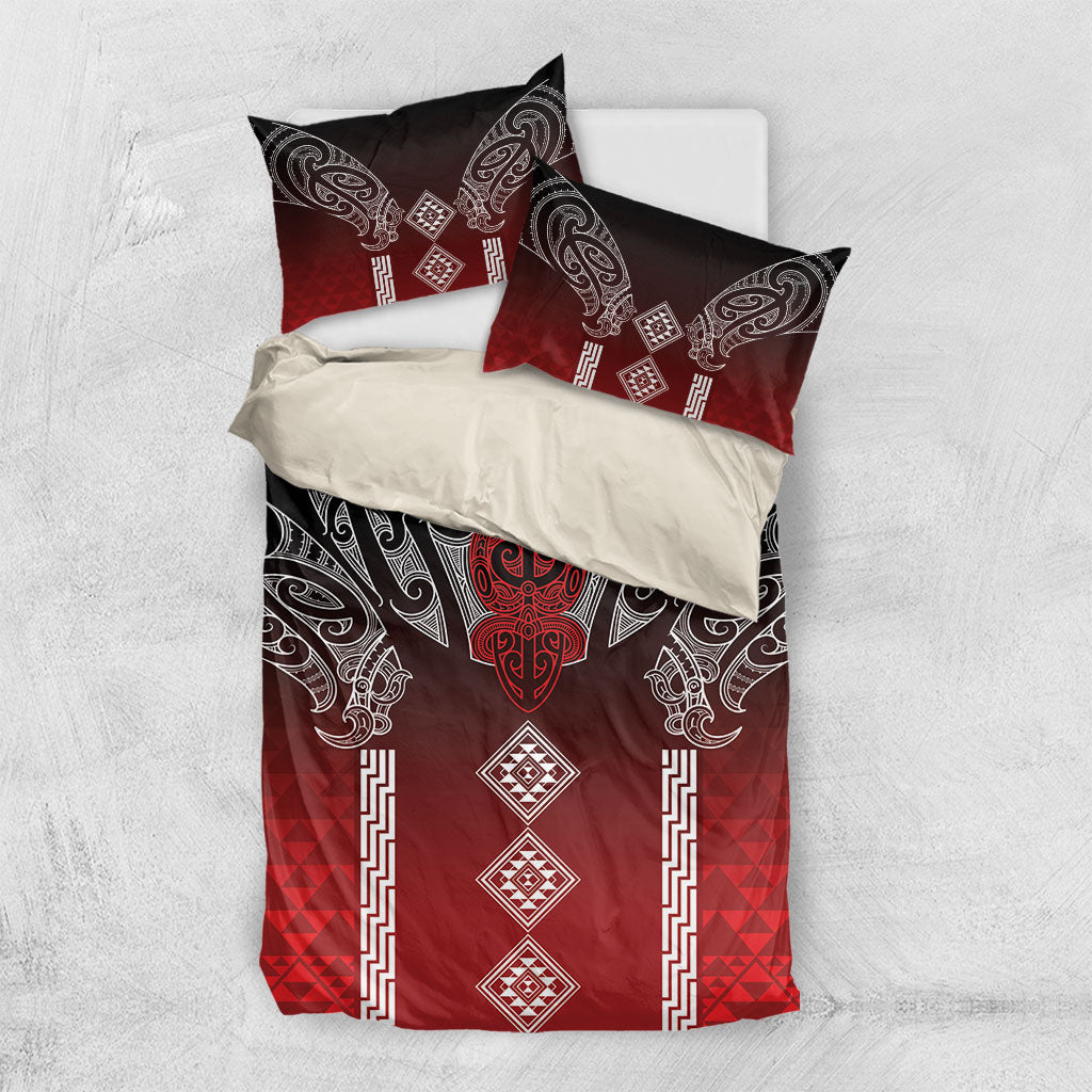 Aotearoa Maori Iwi Heritage Bedding Set Ngapuhi Kokowai LT7 US Twin 172cm x 218cm Red - Polynesian Pride