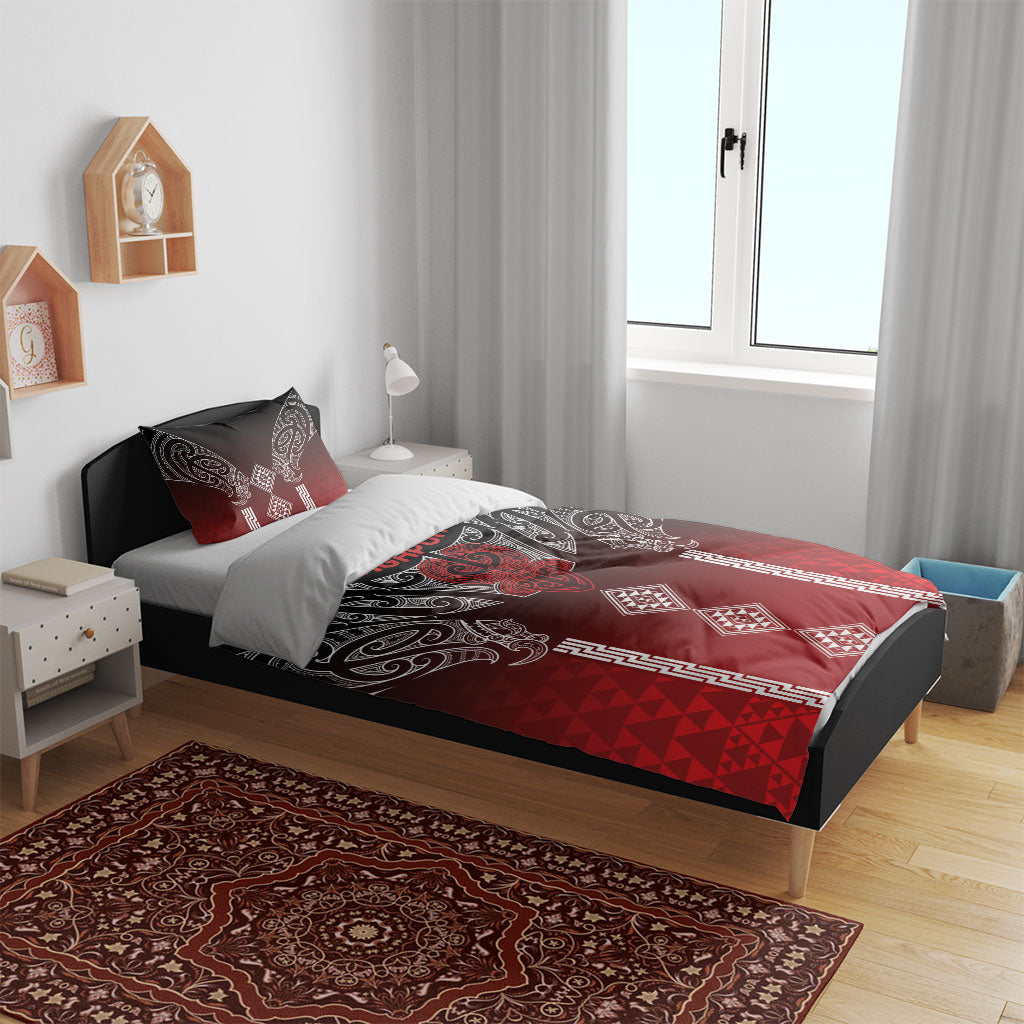 Aotearoa Maori Iwi Heritage Bedding Set Ngapuhi Kokowai LT7 - Polynesian Pride