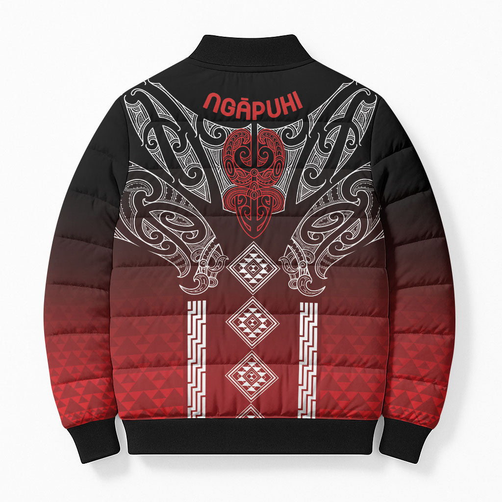 Aotearoa Maori Iwi Heritage Bomber Puffer Jacket Ngapuhi Kokowai LT7 - Polynesian Pride
