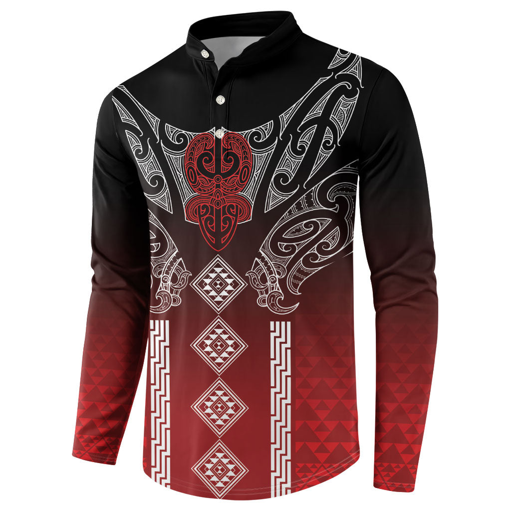 Aotearoa Maori Iwi Heritage Button Sweatshirt Ngapuhi Kokowai LT7 - Polynesian Pride