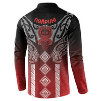 Aotearoa Maori Iwi Heritage Button Sweatshirt Ngapuhi Kokowai LT7 - Polynesian Pride
