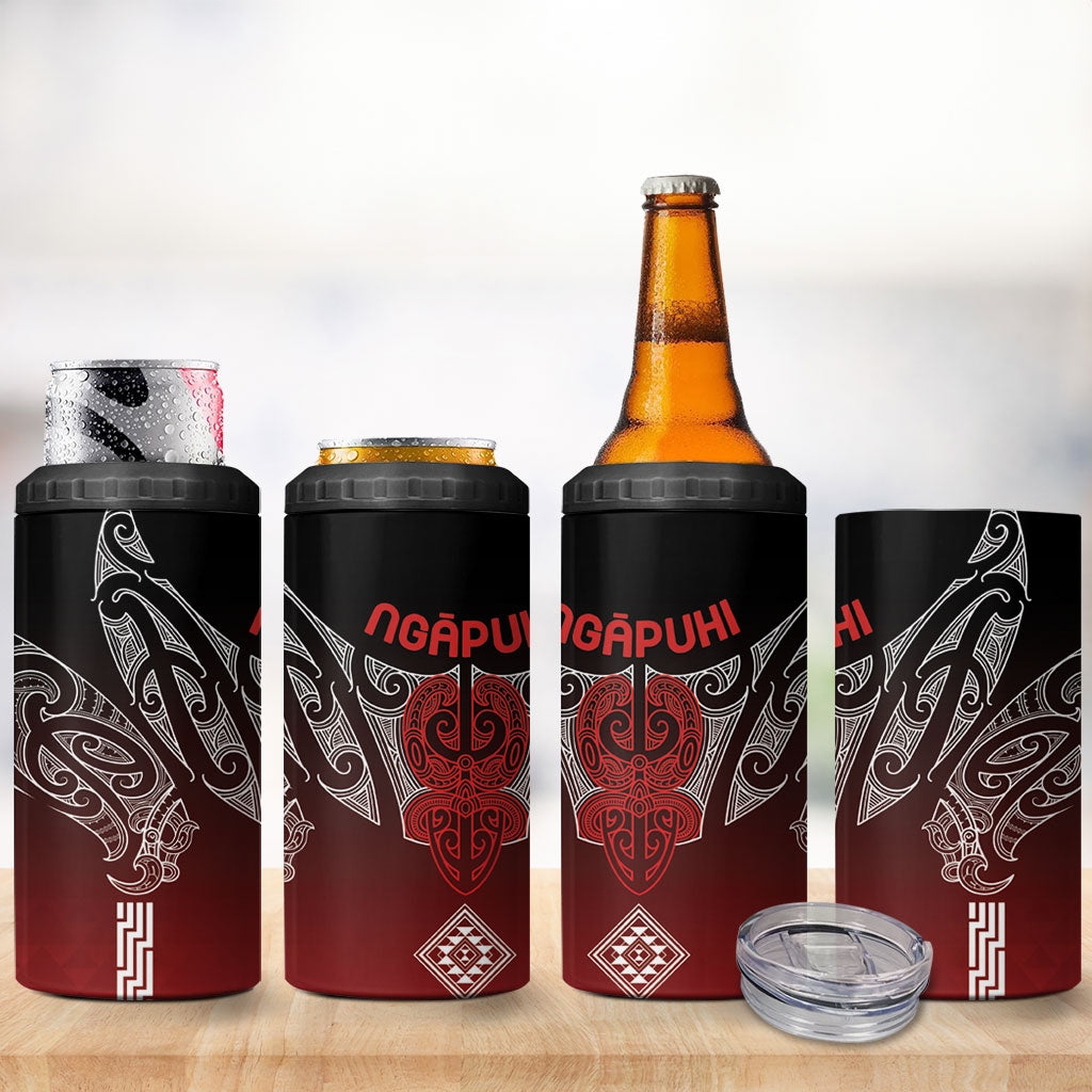 Aotearoa Maori Iwi Heritage 4 in 1 Can Cooler Tumbler Ngapuhi Kokowai LT7 - Polynesian Pride