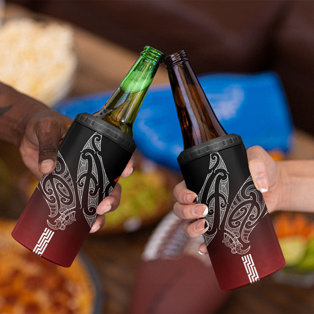 Aotearoa Maori Iwi Heritage 4 in 1 Can Cooler Tumbler Ngapuhi Kokowai LT7 - Polynesian Pride