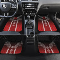 Aotearoa Maori Iwi Heritage Car Mats Ngapuhi Kokowai LT7 Set 4pcs Red - Polynesian Pride