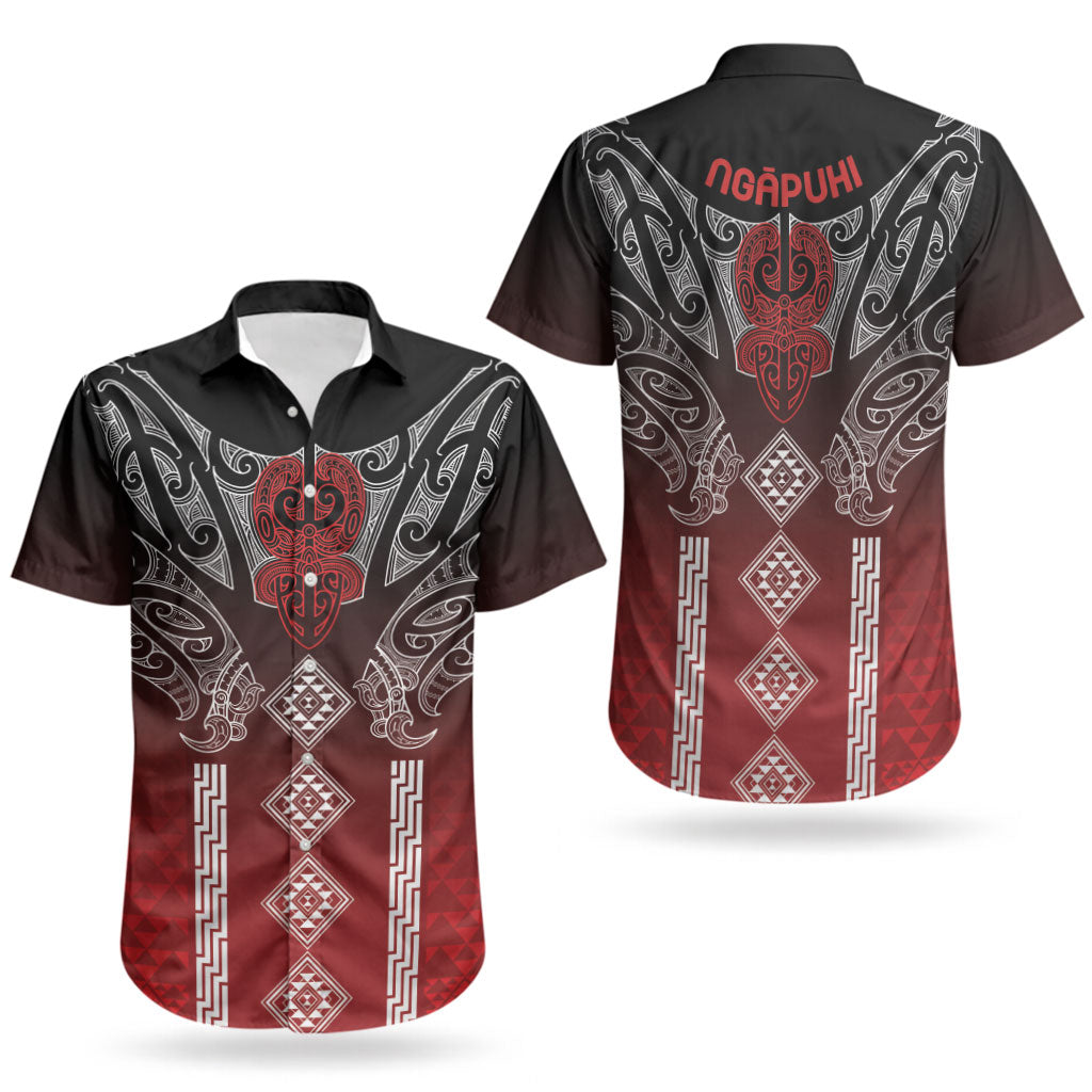 Aotearoa Maori Iwi Heritage Couples Matching Summer Maxi Dress and Hawaiian Shirt Ngapuhi Kokowai LT7 - Polynesian Pride