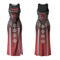 Aotearoa Maori Iwi Heritage Couples Matching Tank Maxi Dress and Hawaiian Shirt Ngapuhi Kokowai LT7 - Polynesian Pride