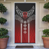 Aotearoa Maori Iwi Heritage Door Cover Ngapuhi Kokowai LT7 Red - Polynesian Pride