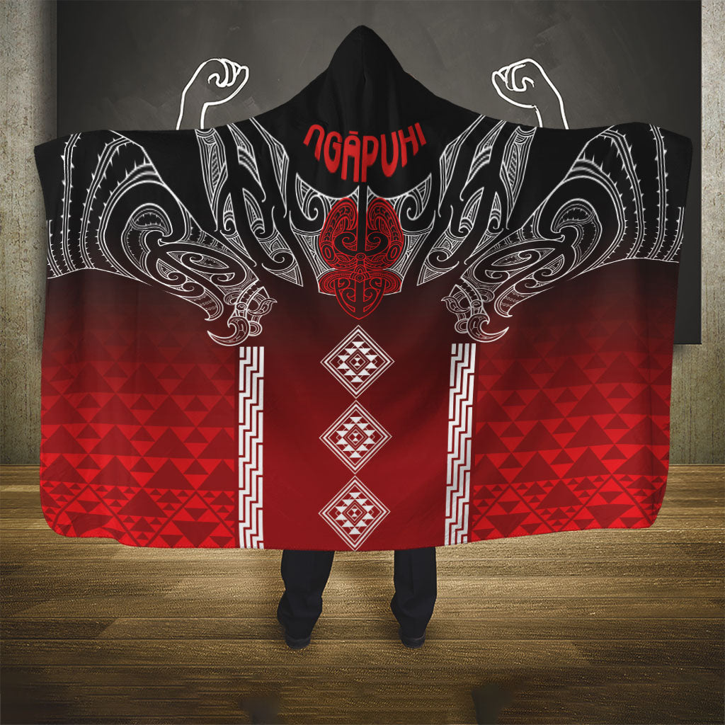 Aotearoa Maori Iwi Heritage Hooded Blanket Ngapuhi Kokowai LT7 - Polynesian Pride