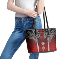 Aotearoa Maori Iwi Heritage Leather Tote Bag Ngapuhi Kokowai LT7 - Polynesian Pride