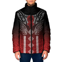 Aotearoa Maori Iwi Heritage Padded Jacket Ngapuhi Kokowai LT7 Men Red - Polynesian Pride