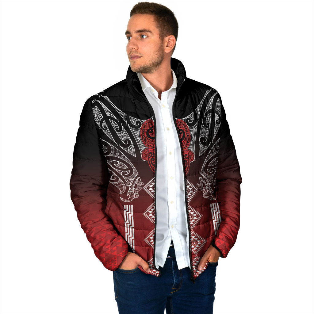 Aotearoa Maori Iwi Heritage Padded Jacket Ngapuhi Kokowai LT7 - Polynesian Pride