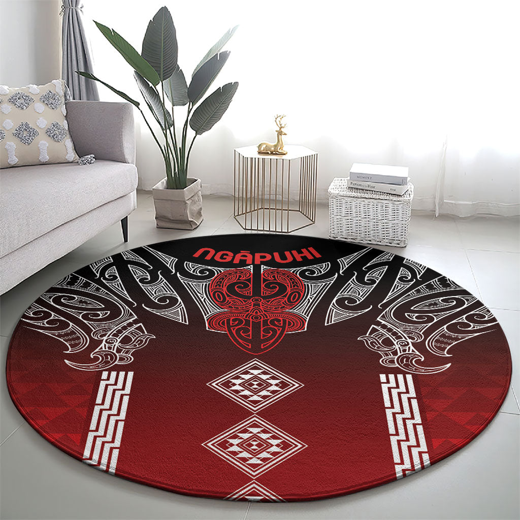 Aotearoa Maori Iwi Heritage Round Carpet Ngapuhi Kokowai LT7 - Polynesian Pride