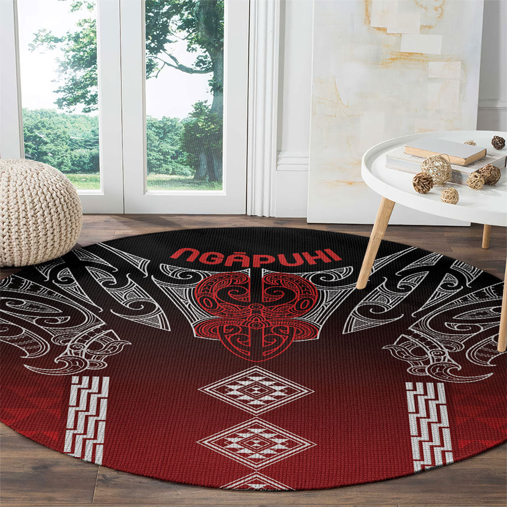 Aotearoa Maori Iwi Heritage Round Carpet Ngapuhi Kokowai LT7 - Polynesian Pride