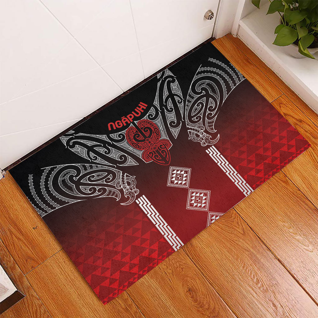 Aotearoa Maori Iwi Heritage Rubber Doormat Ngapuhi Kokowai LT7 - Polynesian Pride