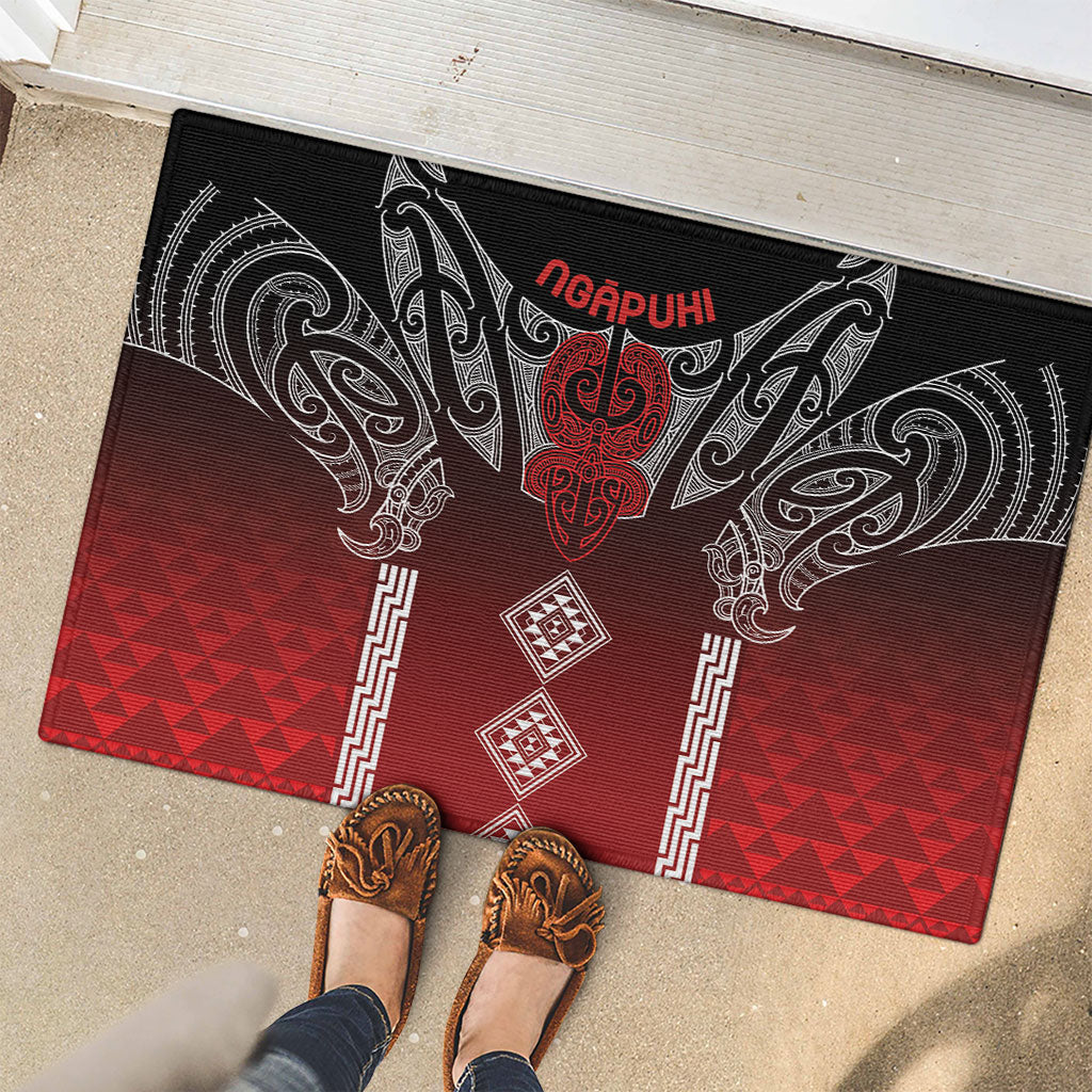 Aotearoa Maori Iwi Heritage Rubber Doormat Ngapuhi Kokowai LT7 - Polynesian Pride