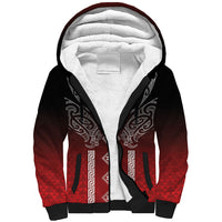 Aotearoa Maori Iwi Heritage Sherpa Hoodie Ngapuhi Kokowai LT7 Unisex Red - Polynesian Pride