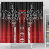 Aotearoa Maori Iwi Heritage Shower Curtain Ngapuhi Kokowai LT7 - Polynesian Pride